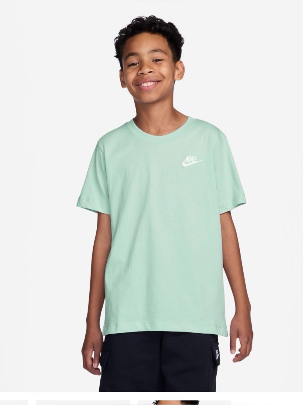Bundled T-Shirts. 1 Jordan and 2 Nike. Black, white, and mint. Cotton fabric